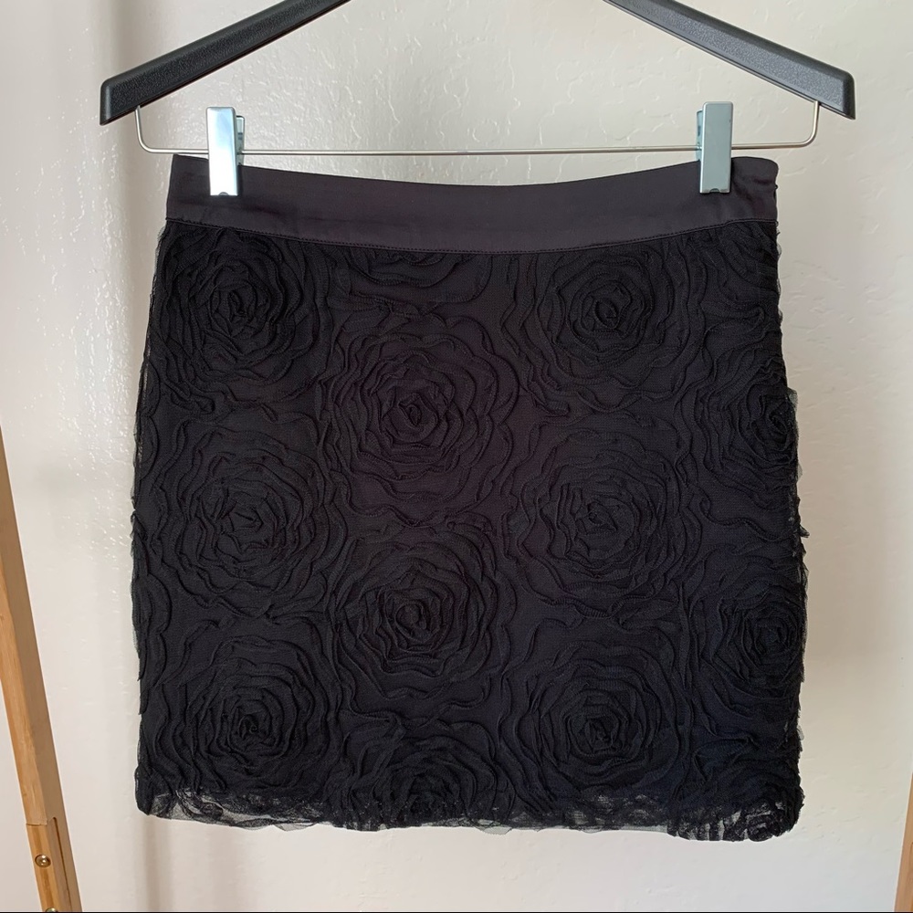 Rosette Appliqué Mini Skirt